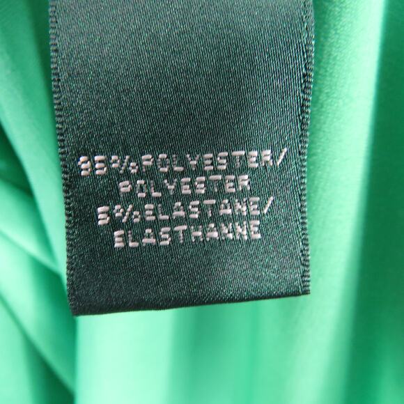 Ralph Lauren Green Wrap Front Short Sleeve Formal Mini Dress Size 10 Large - Picture 6 of 6